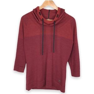 SmartWool Sky Pond Pullover Hoodie Stripes Merino Wool Blend Medium/Large